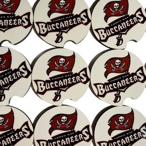 4 PACK TAMPA BAY BUCCANEERS CAR CUP HOLDER COASTER